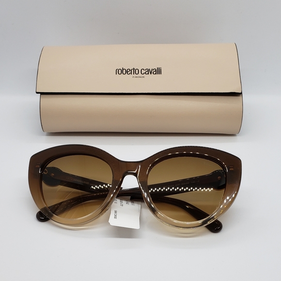 Roberto Cavalli Cat Eye Brown Sunglasses - Picture 2 of 8